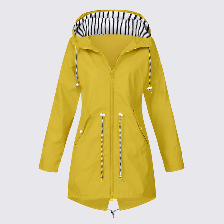 Damen Jacke mit Kapuze – Reißverschluss Jacke – Lang Geschnitten