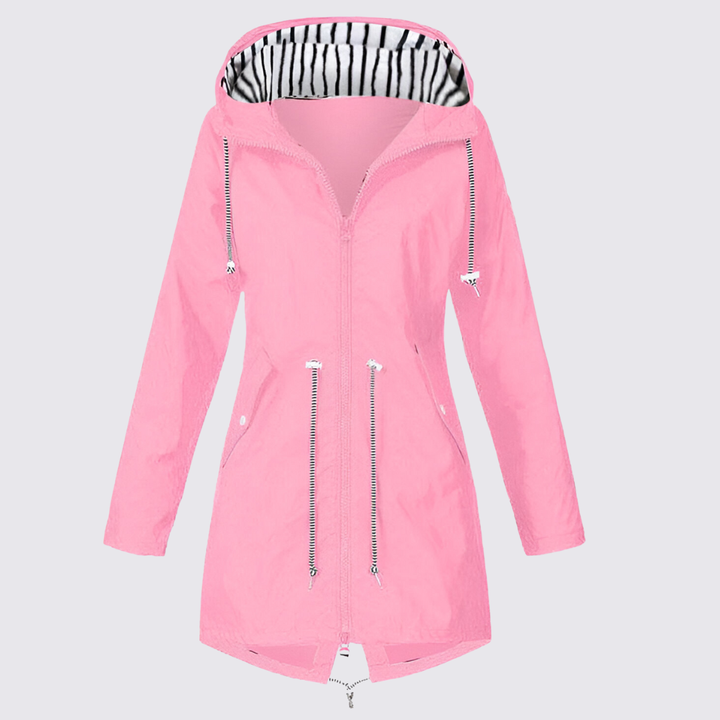 Damen Jacke mit Kapuze – Reißverschluss Jacke – Lang Geschnitten