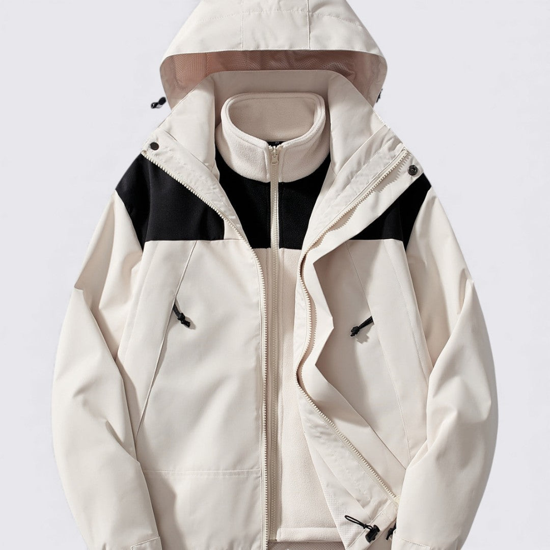 Damen Jacke mit Kapuze – Reißverschluss Jacke – Langer Schnitt