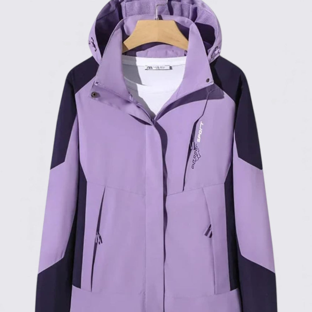 Damen Jacke mit Kapuze – Reißverschluss Jacke – Moderner Outdoor-Schnitt
