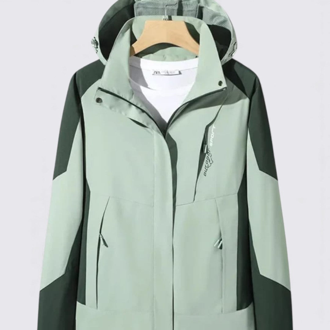 Damen Jacke mit Kapuze – Reißverschluss Jacke – Moderner Outdoor-Schnitt