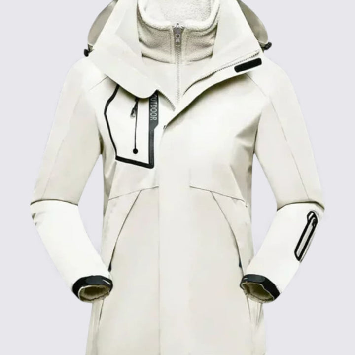 Damen Jacke mit Kapuze – Reißverschluss Jacke – Warmer Outdoor-Schnitt