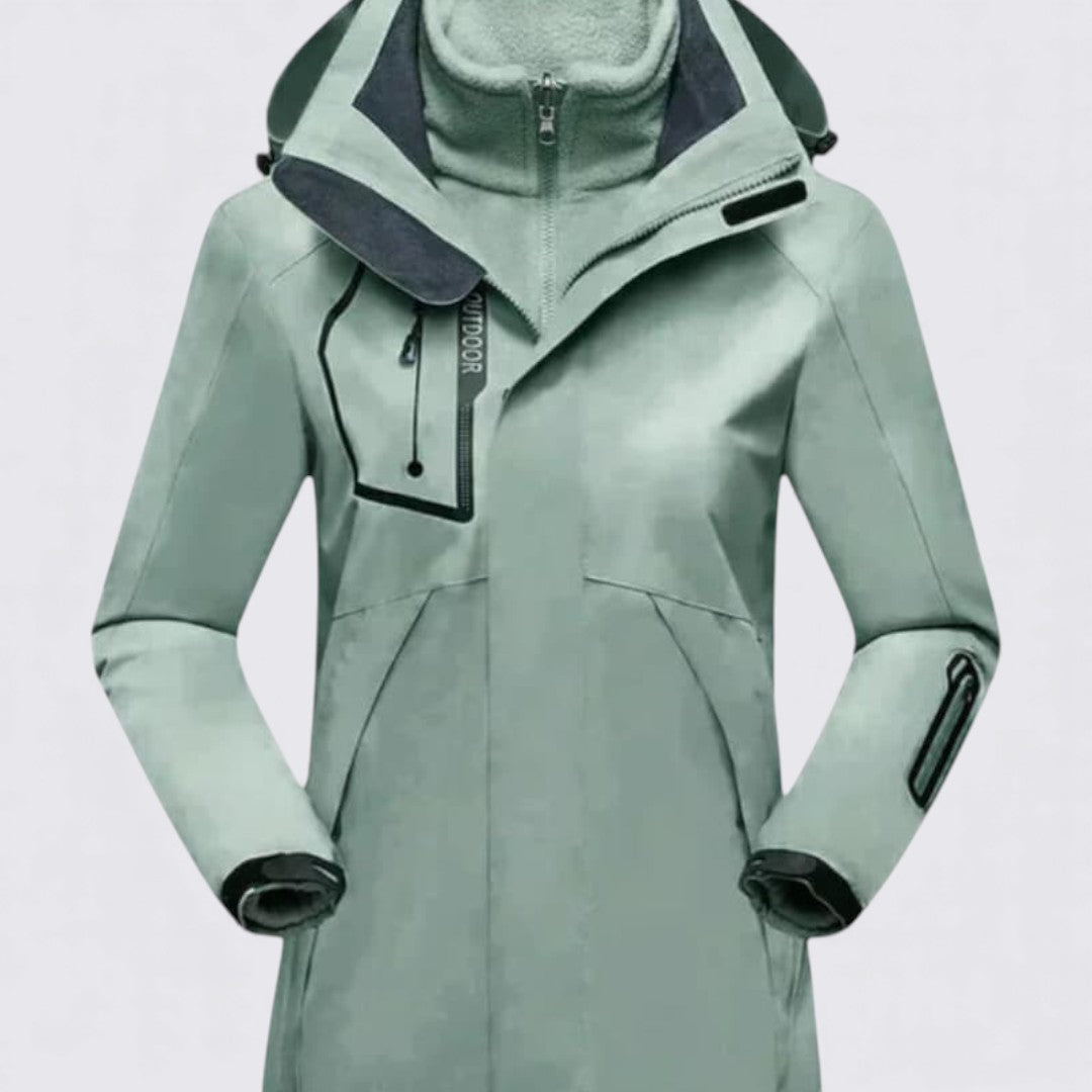 Damen Jacke mit Kapuze – Reißverschluss Jacke – Warmer Outdoor-Schnitt