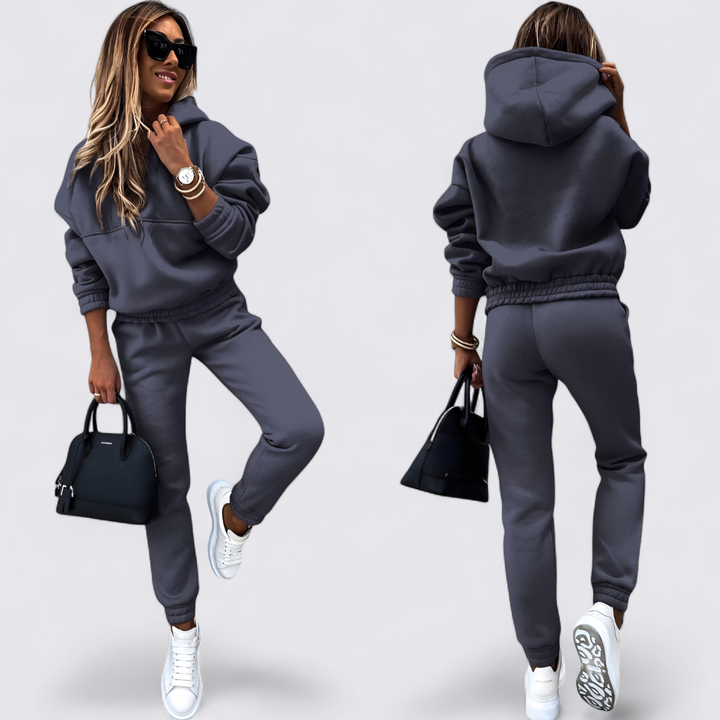 Damen Jogginganzug mit Kapuze – Zweiteiliges Set – Bequemer Schnitt