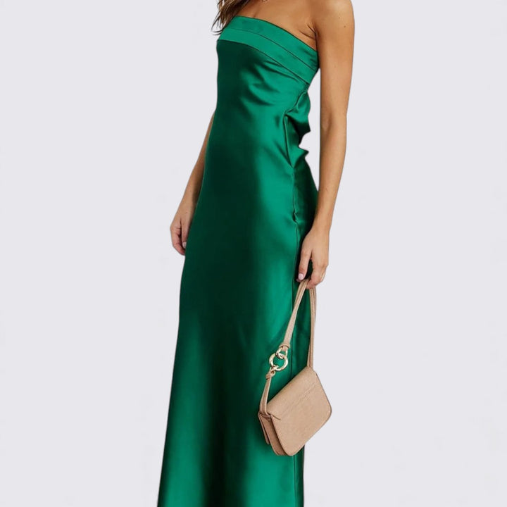 Damen Kleid mit Trägern – Ärmellos – Tailliert Lang