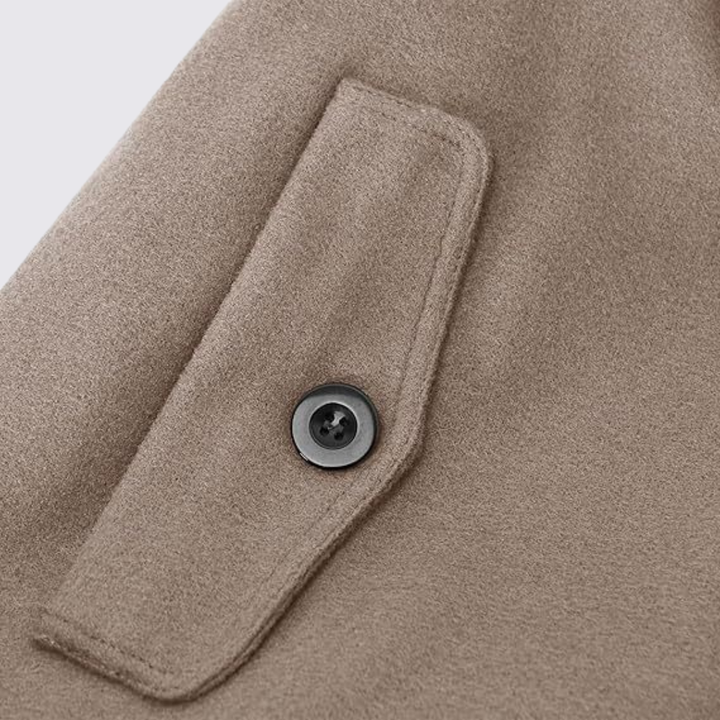Damen Mantel mit Knopfleiste – Klassischer Mantel – Lang Geschnitten