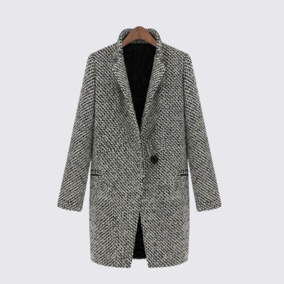 Damen Mantel mit Knopfleiste – Übergangs Mantel – Locker Geschnitten