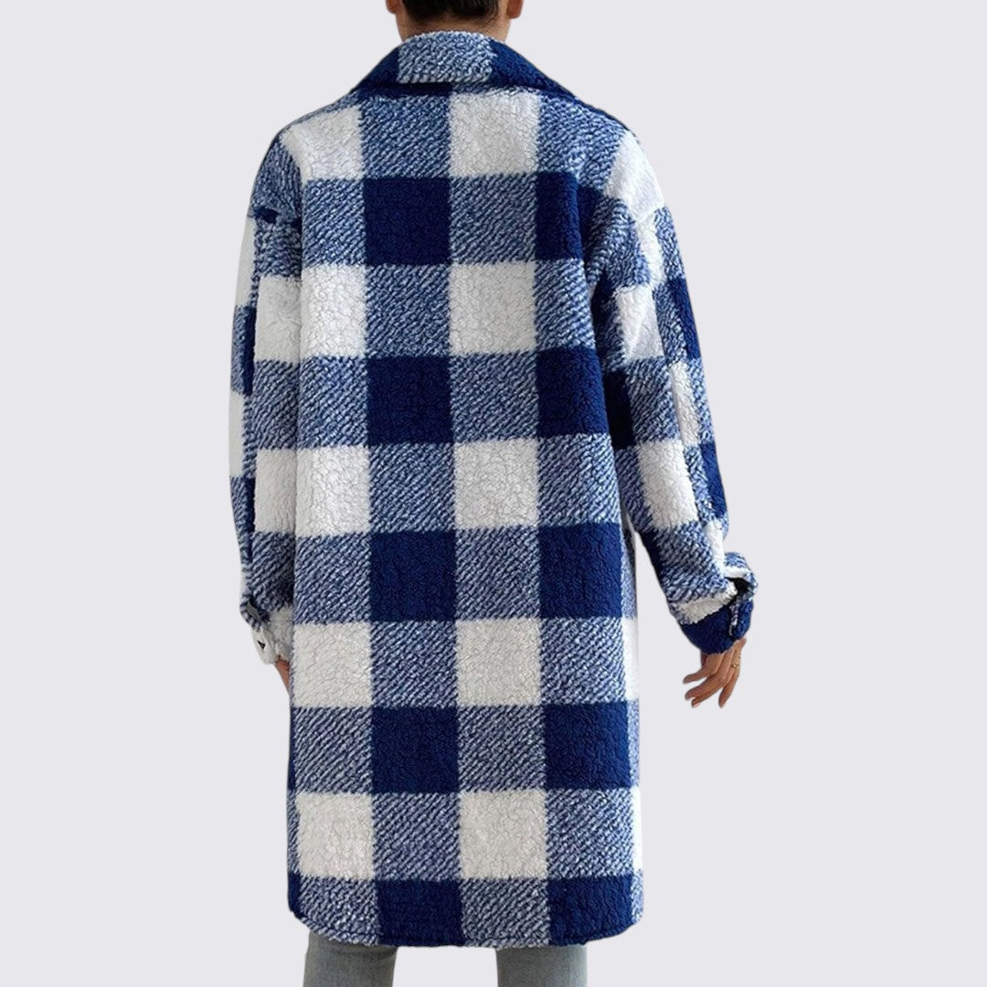 Damen Mantel mit Taschen - Teddy Mantel - Wintermantel