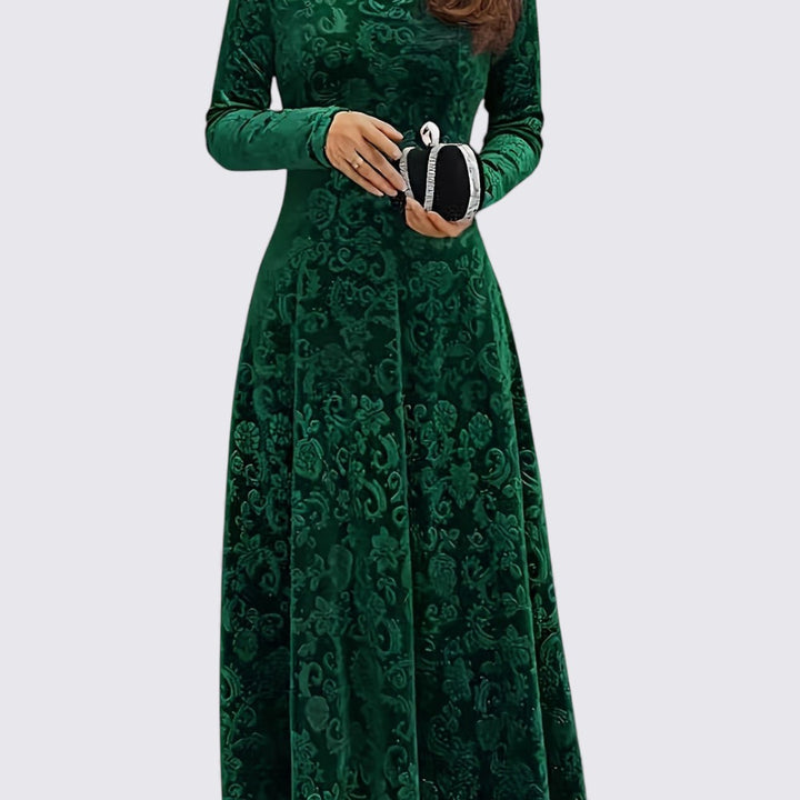 Damen Midi Kleid – Tailliert Geschnitten – Langarm Kleid