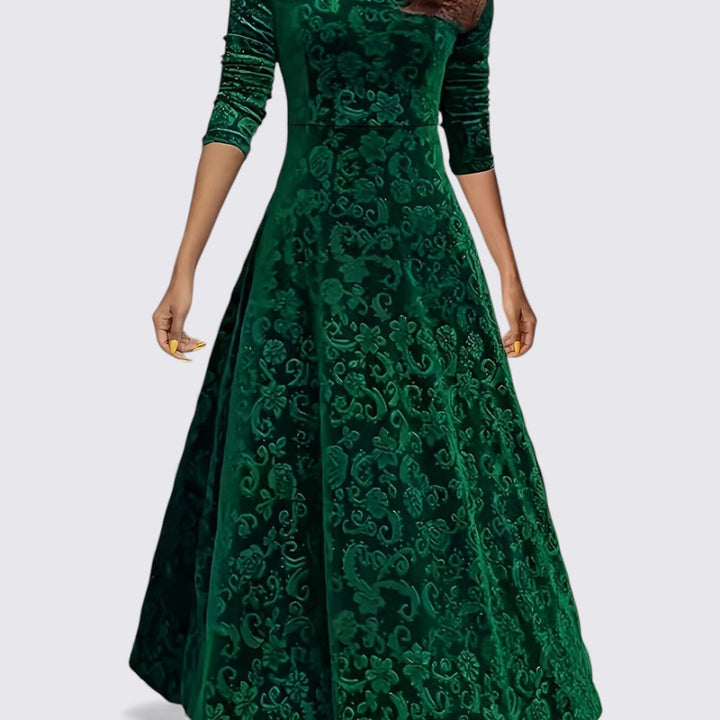 Damen Midi Kleid – Tailliert Geschnitten – Langarm Kleid