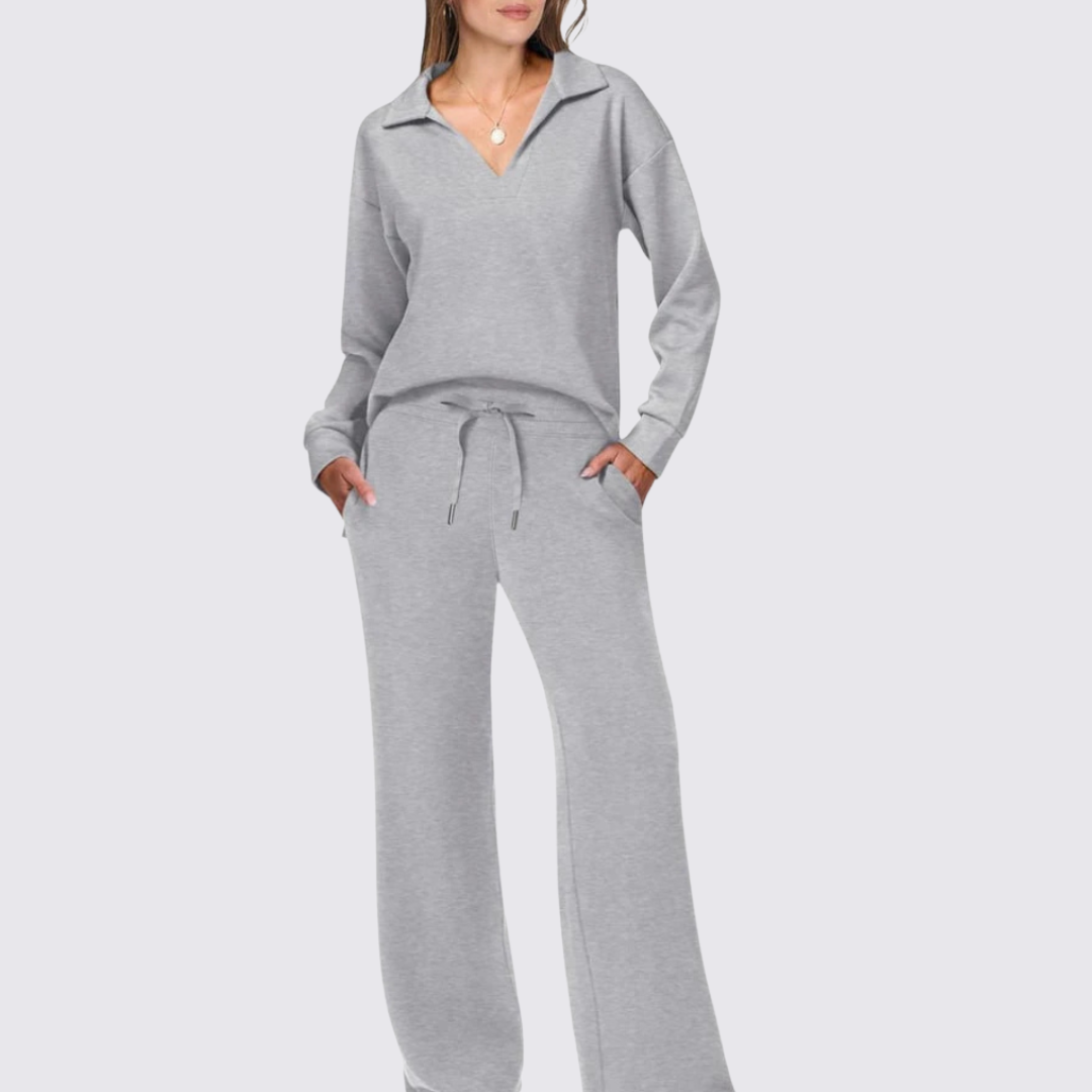 Damen Oberteil mit V-Ausschnitt – Langarm Oberteil – Schlichter Schnitt