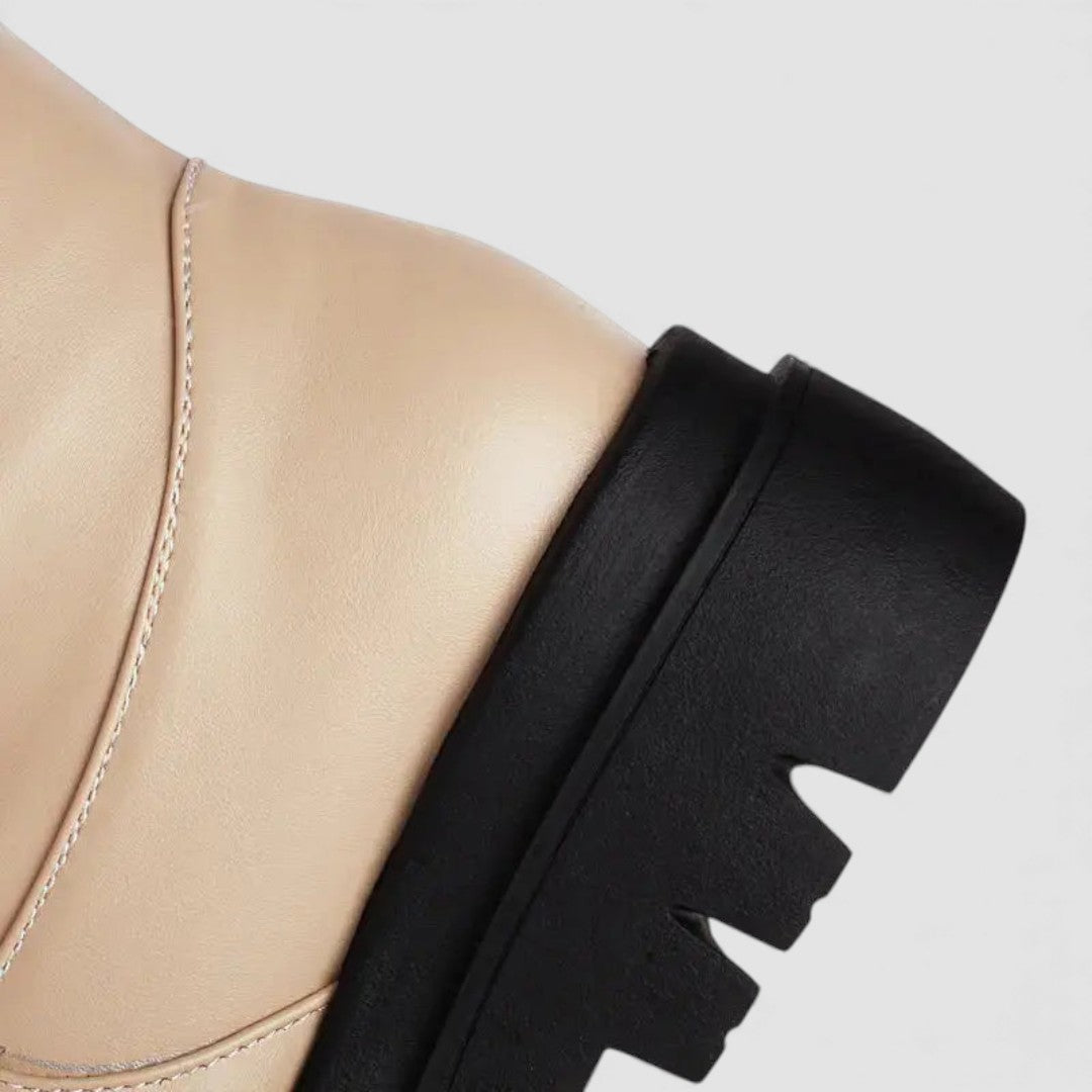 Damen Overknee Stiefel – Moderne Stiefel – Plateausohle Winterstiefel