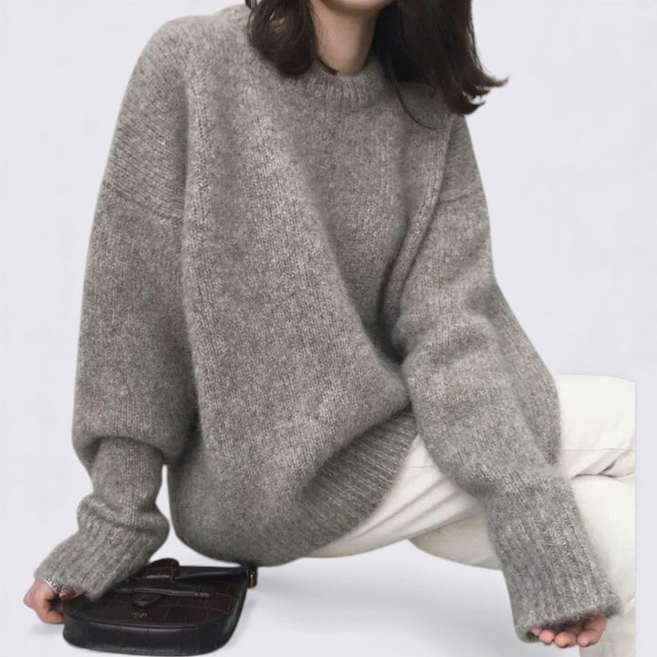 Damen Pullover – Rundhals Pullover – Langarm Oversize