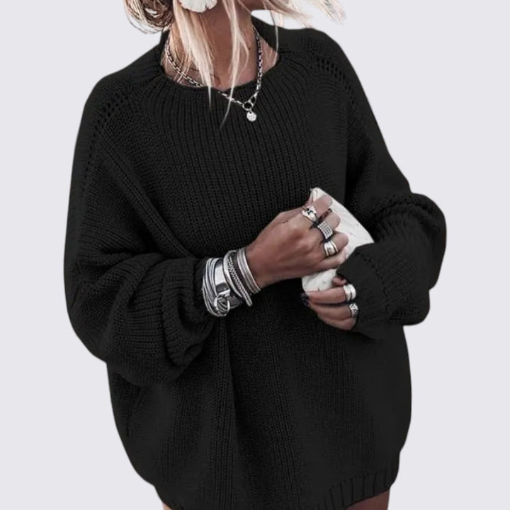 Damen Pullover – Rundhals Pullover – Langarm Oversize