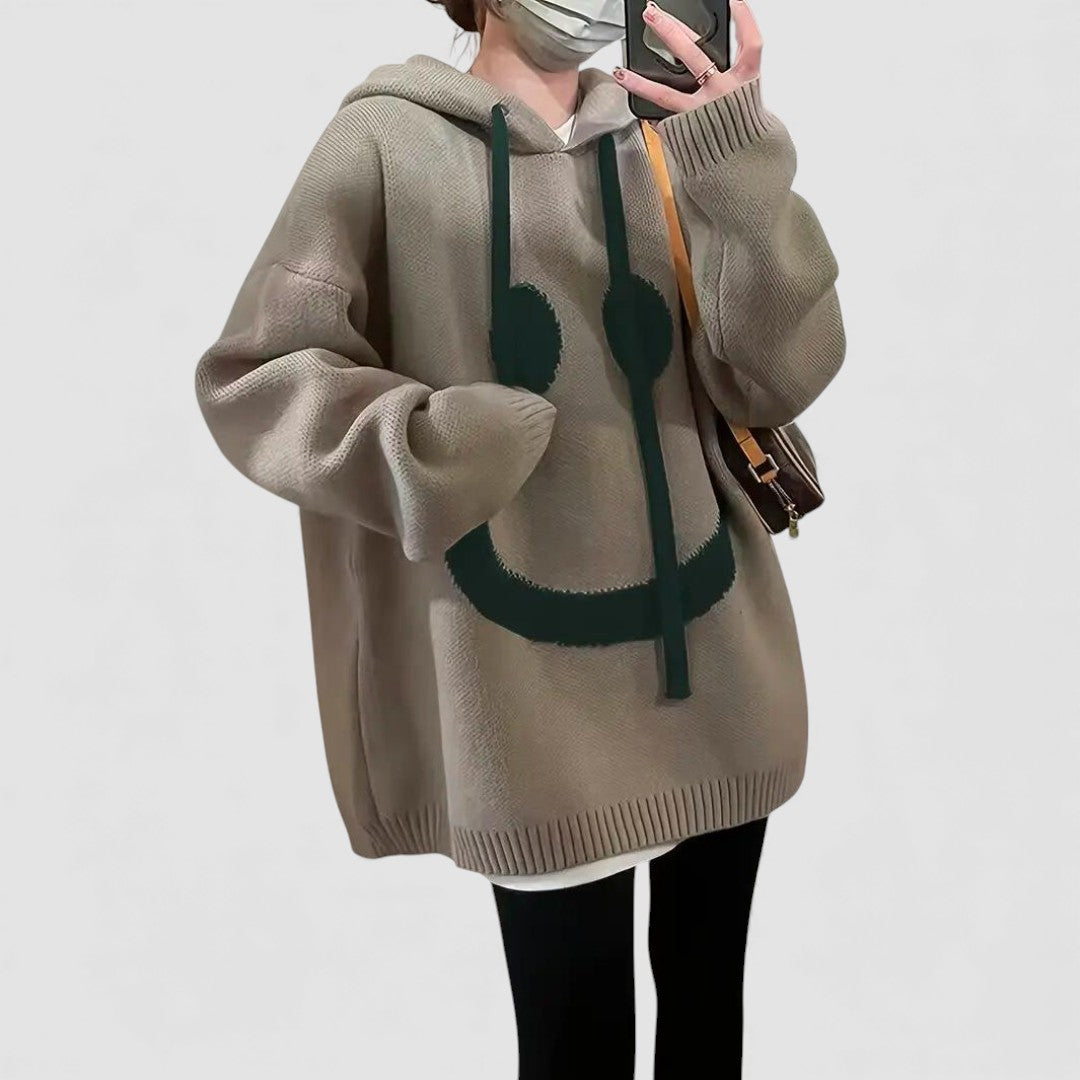 Damen Pullover mit Stehkragen – Strick Pullover – Langarm