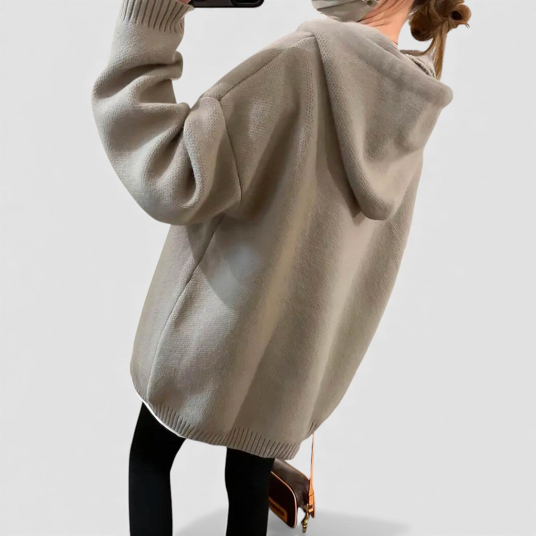 Damen Pullover mit Stehkragen – Strick Pullover – Langarm