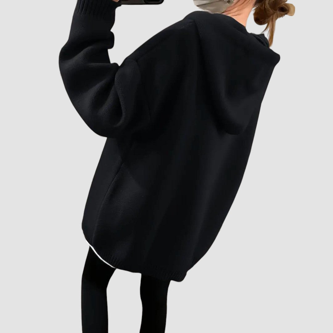 Damen Pullover mit Stehkragen – Strick Pullover – Langarm