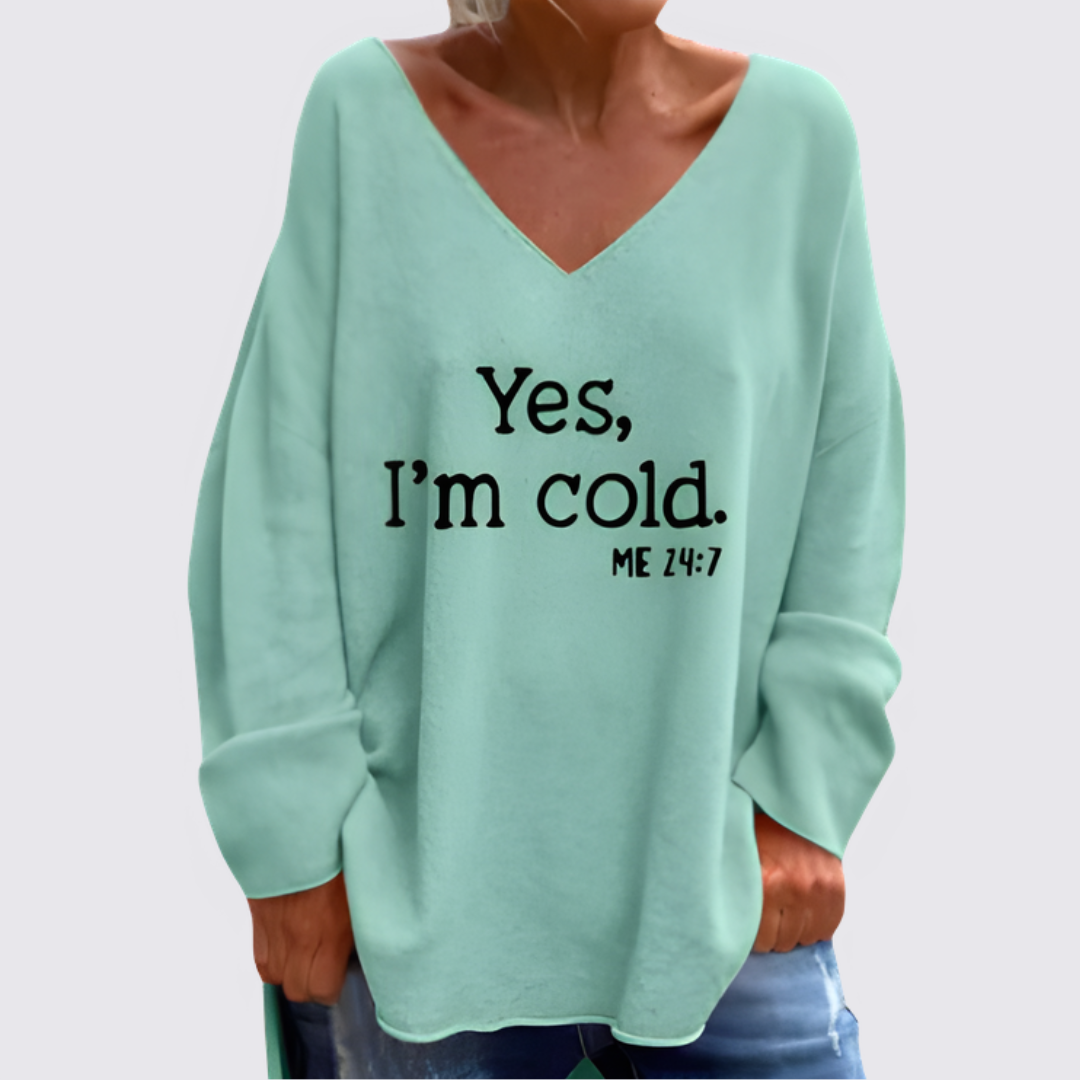 Damen Pullover mit – V-Ausschnitt Pullover – Übergangspullover für Damen