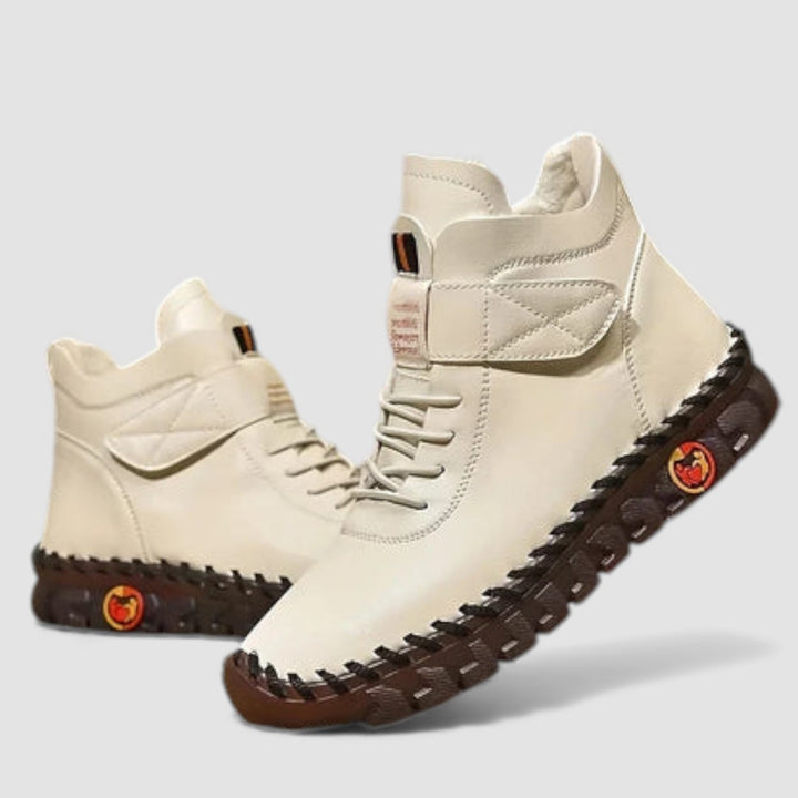 Damen Schnürstiefel mit Klettverschluss - Rutschfeste Schnürstiefel - Hoher Schaft