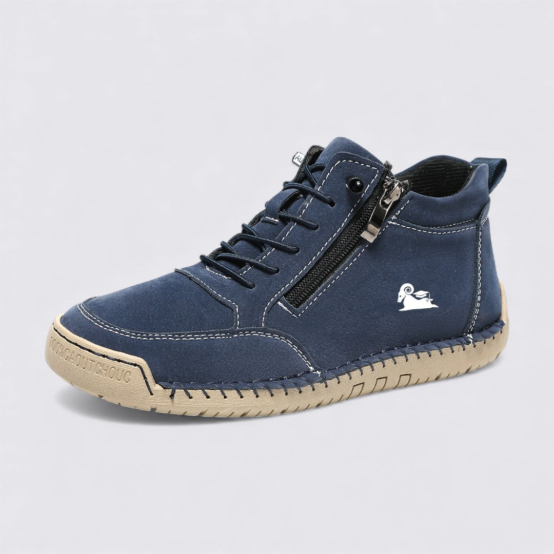 Damen Schuhe mit Reißverschluss – Knöchelschuhe – Flache Sohle