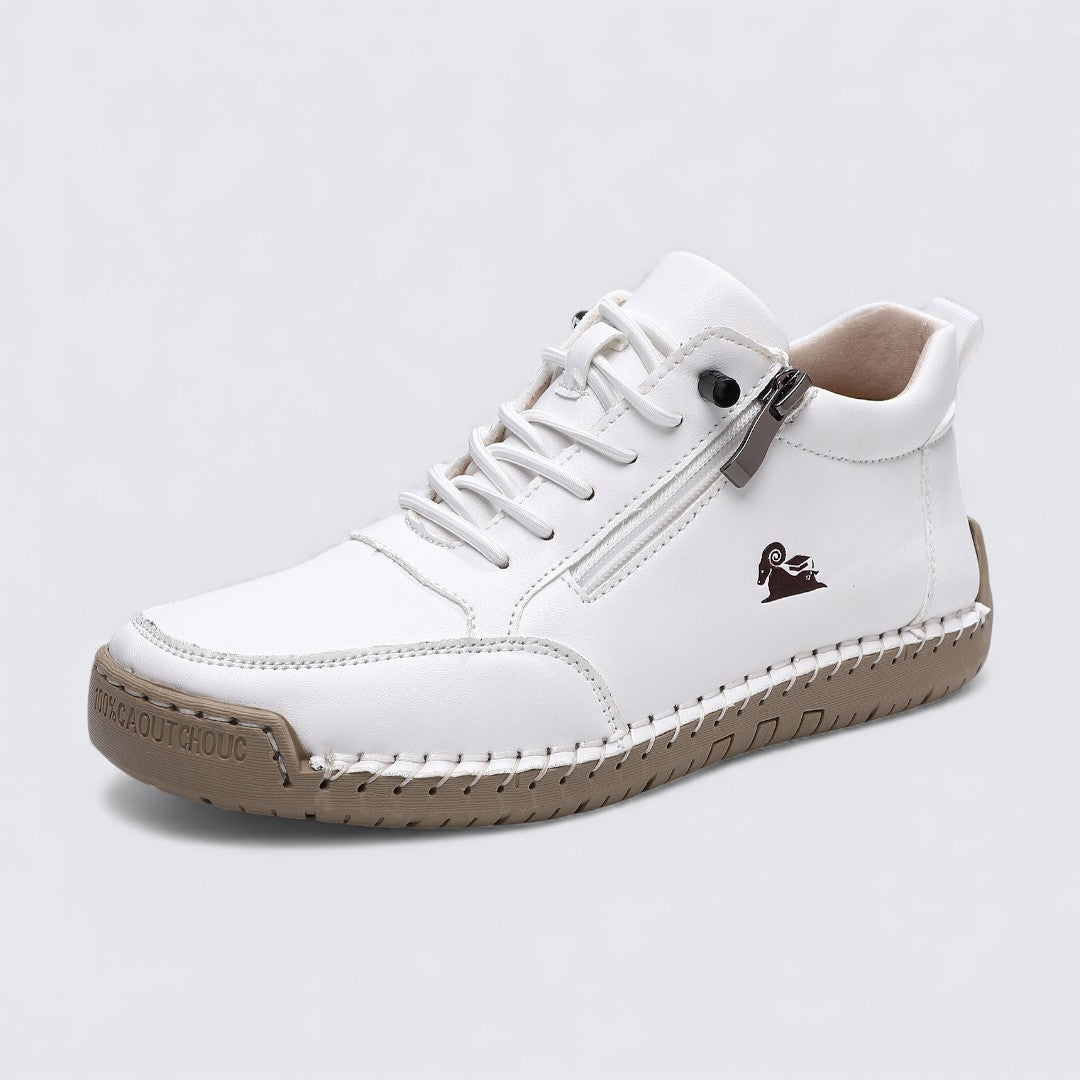 Damen Schuhe mit Reißverschluss – Knöchelschuhe – Flache Sohle