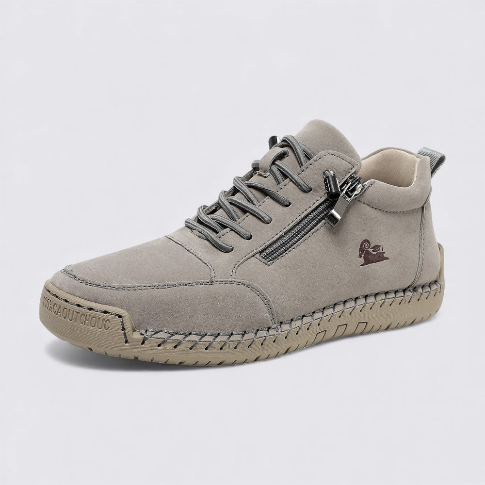 Damen Schuhe mit Reißverschluss – Knöchelschuhe – Flache Sohle