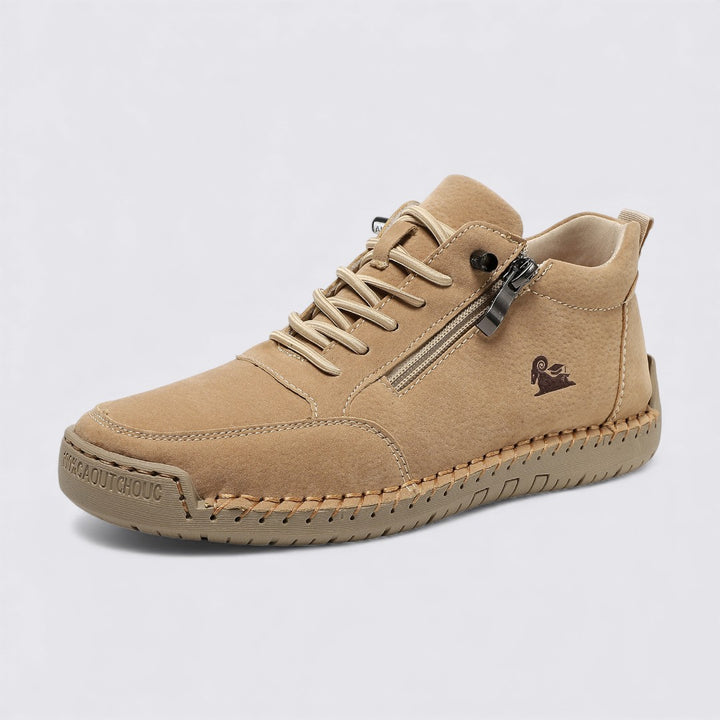 Damen Schuhe mit Reißverschluss – Knöchelschuhe – Flache Sohle