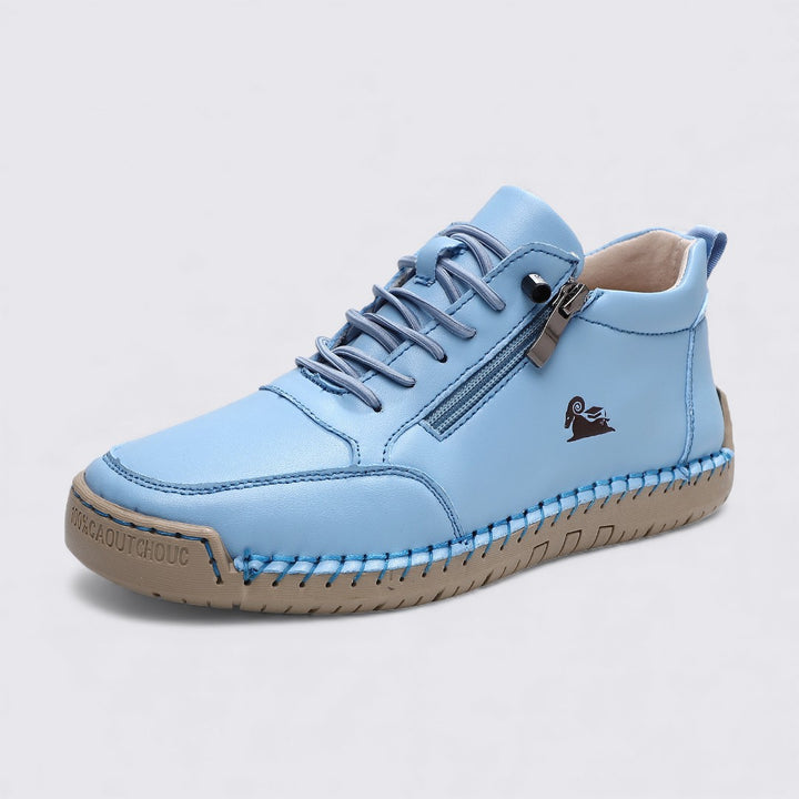 Damen Schuhe mit Reißverschluss – Knöchelschuhe – Flache Sohle