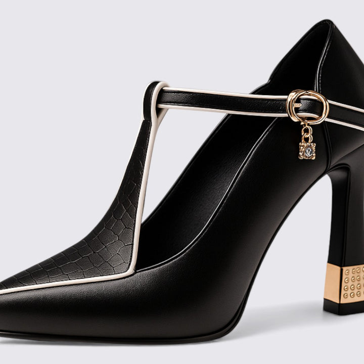 Damen Schuhe mit Riemen – High Heels – Elegante Absatzschuhe