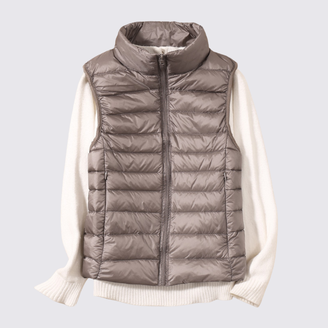 Damen Steppweste mit Stehkragen – Leicht gefüttert – Modern