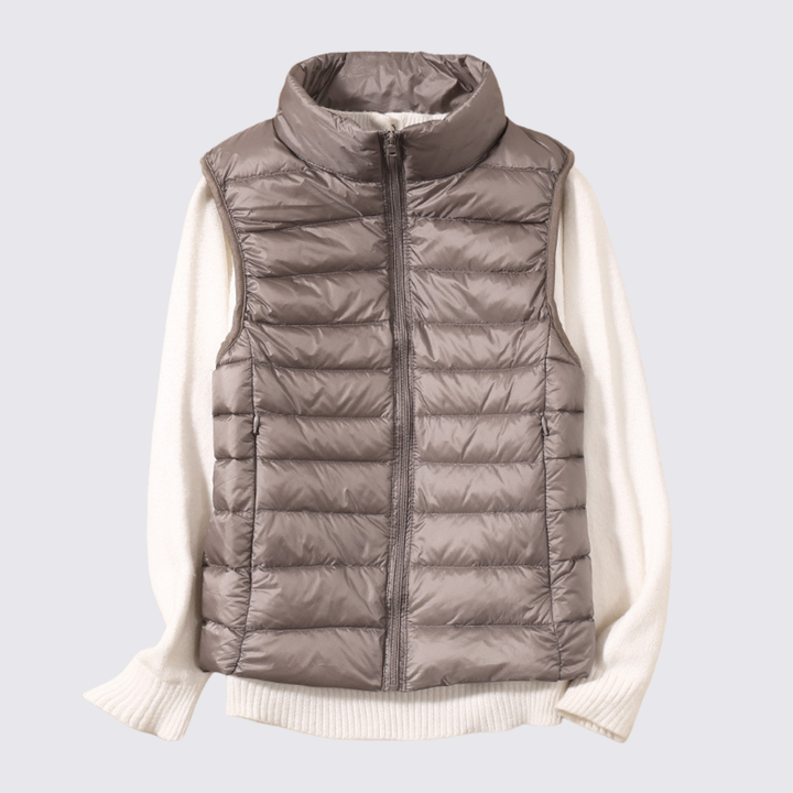 Damen Steppweste mit Stehkragen – Leicht gefüttert – Modern