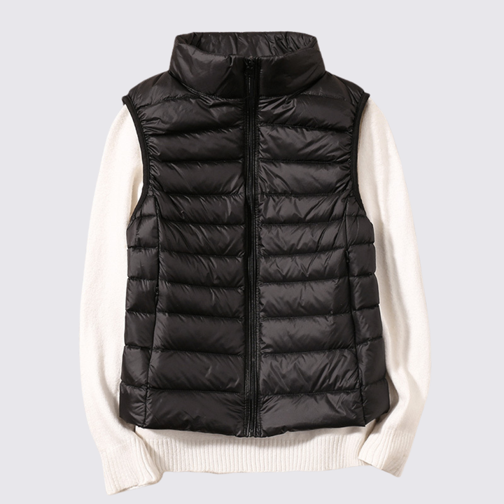 Damen Steppweste mit Stehkragen – Leicht gefüttert – Modern