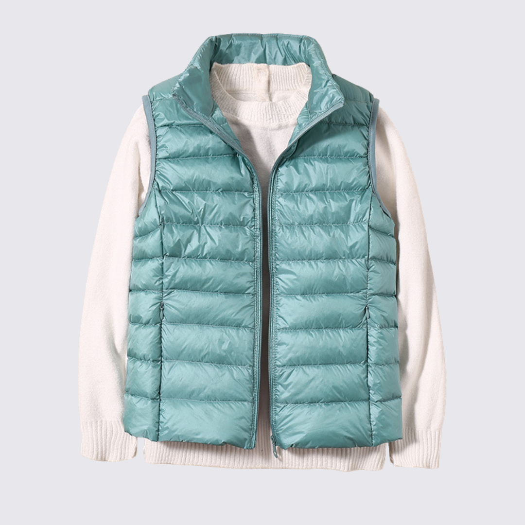 Damen Steppweste mit Stehkragen – Leicht gefüttert – Modern