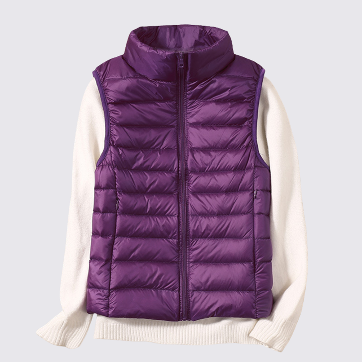 Damen Steppweste mit Stehkragen – Leicht gefüttert – Modern