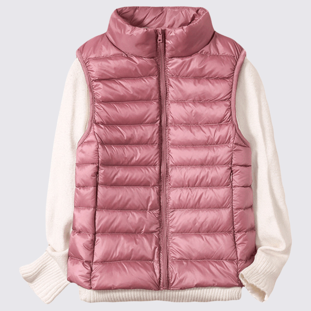 Damen Steppweste mit Stehkragen – Leicht gefüttert – Modern