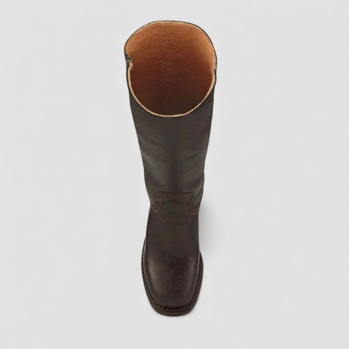 Damen Stiefel – Klassische Mid – Robuster Blockabsatz