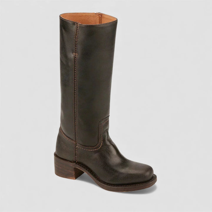 Damen Stiefel – Klassische Mid – Robuster Blockabsatz