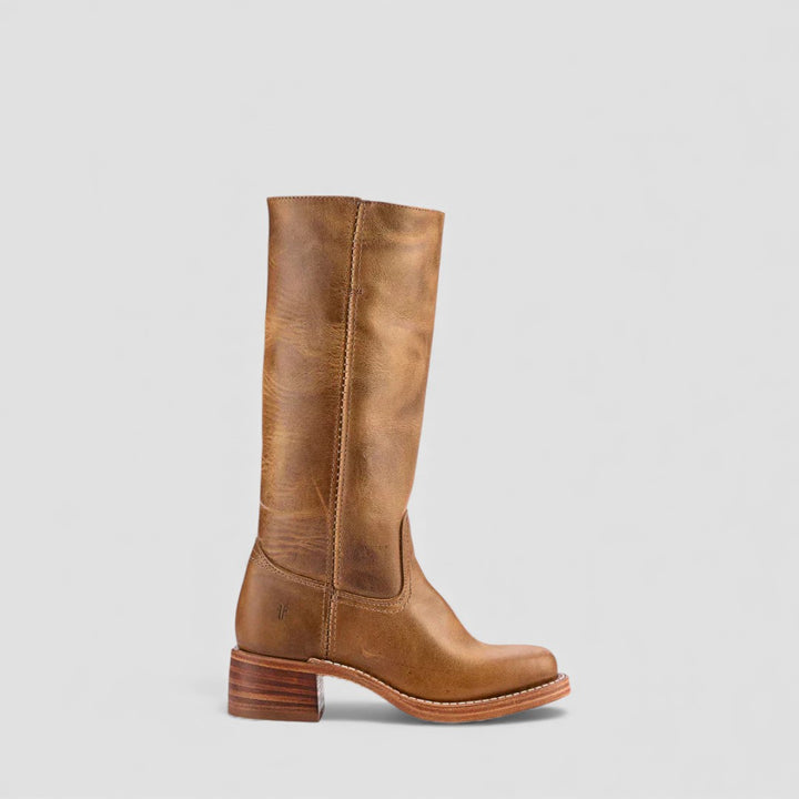 Damen Stiefel – Klassische Mid – Robuster Blockabsatz