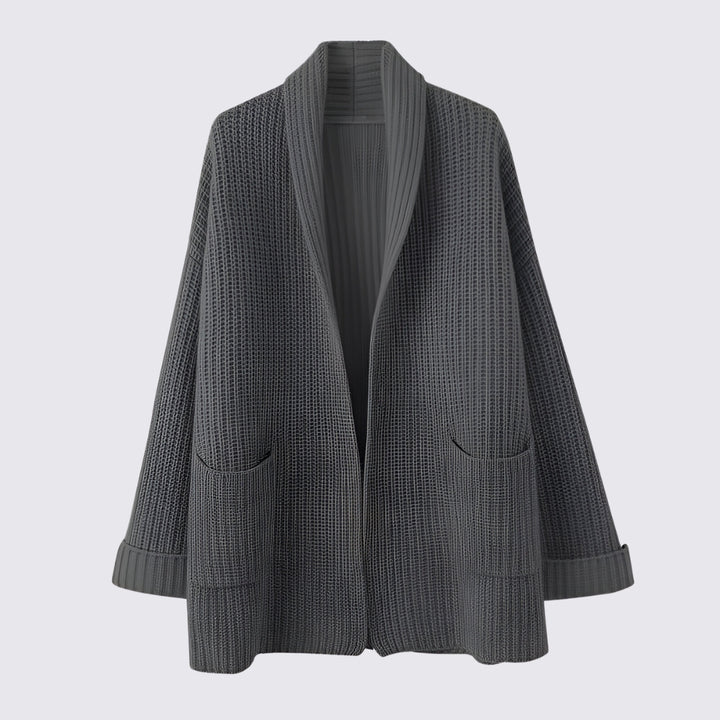 Damen Strickjacke mit Oversize Schnitt - Lange Strickjacke - Mit Taschen