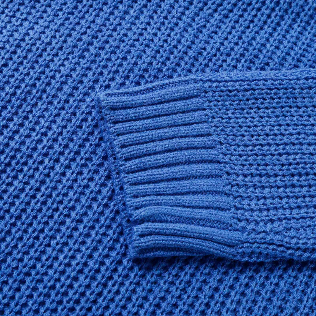 Damen Strickpullover mit Stehkragen - Winter Pullover - Zopfmuster