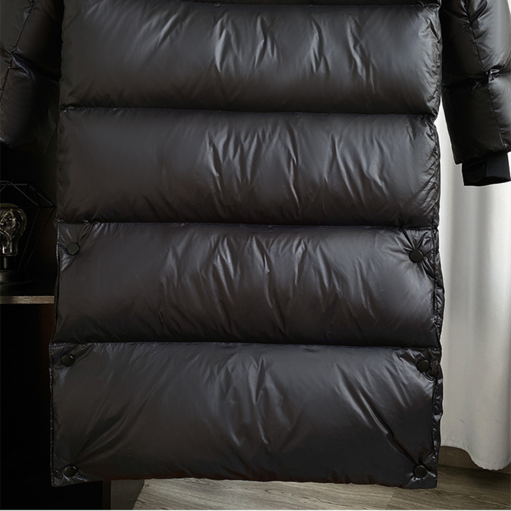 Damen Winterjacke mit Kapuze – Gefütterte Jacke – Lang Geschnitten