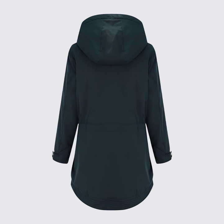 Damen Winterjacke mit Kapuze – Gefütterte Jacke – Lang Geschnitten