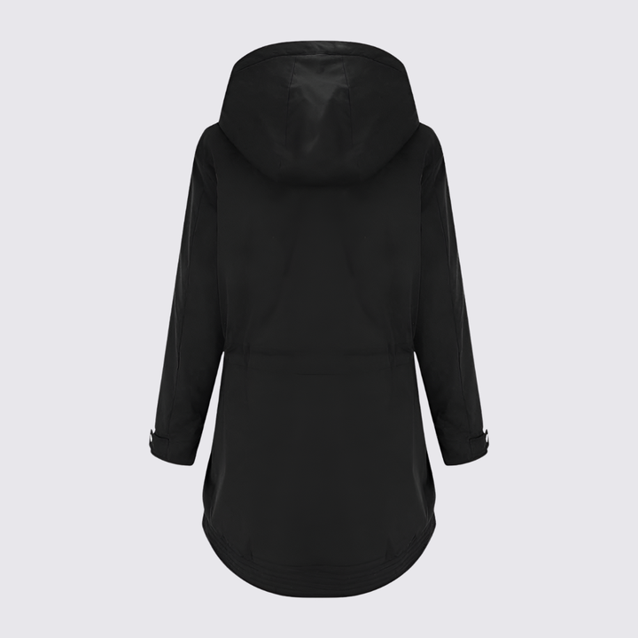 Damen Winterjacke mit Kapuze – Gefütterte Jacke – Lang Geschnitten