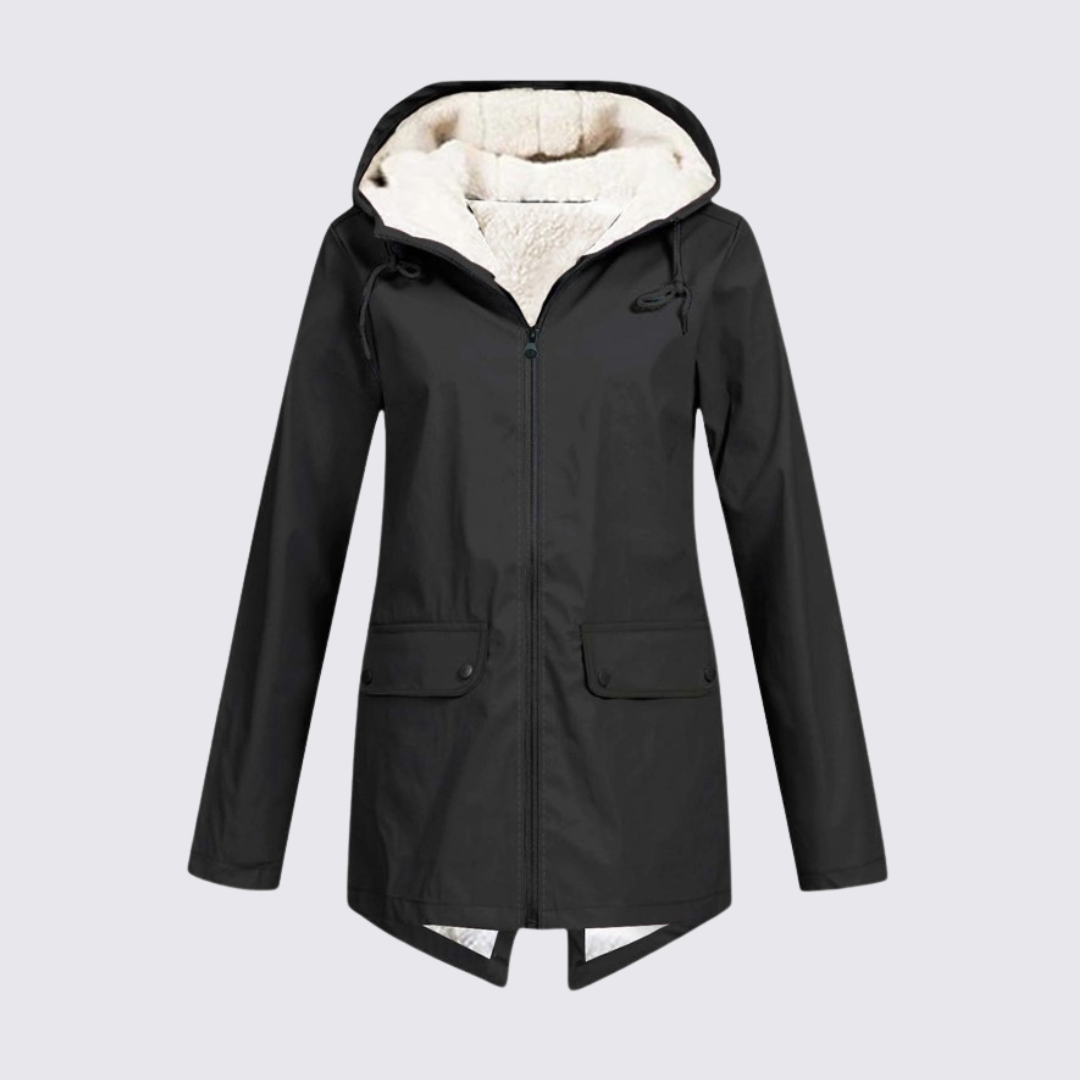 Damen Winterjacke mit Kapuze – Gefütterte Jacke – Mit Taschen