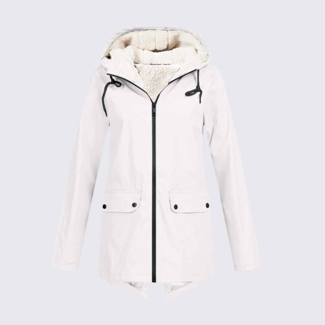 Damen Winterjacke mit Kapuze – Gefütterte Jacke – Mit Taschen