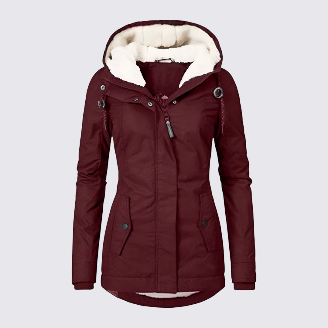 Damen Winterjacke mit Kapuze - Winter Jacke - Warm Gefüttert
