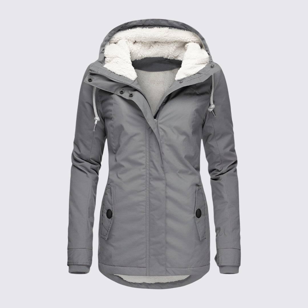 Damen Winterjacke mit Kapuze - Winter Jacke - Warm Gefüttert
