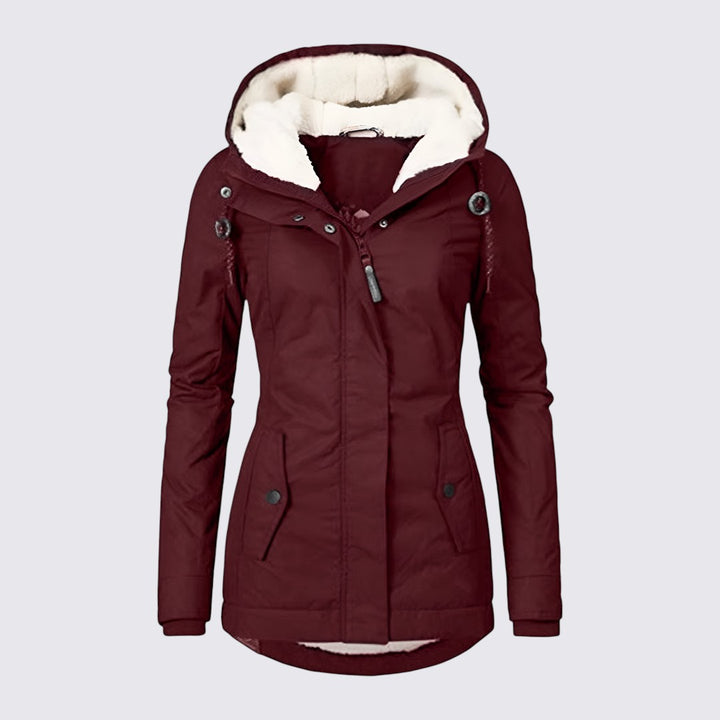 Damen Winterjacke mit Kapuze - Winter Jacke - Warm Gefüttert