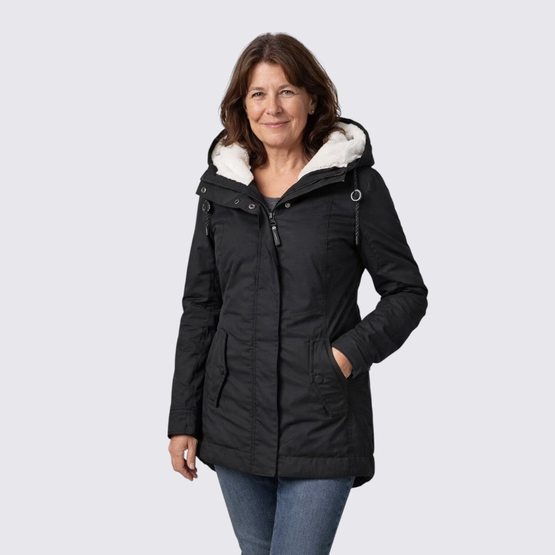 Damen Winterjacke mit Kapuze - Winter Jacke - Warm Gefüttert