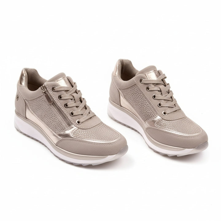 Freizeitschuhe mit Schnürung und Reißverschluss für Damen